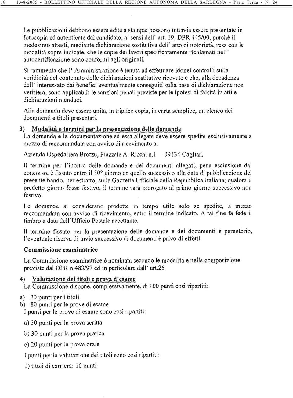 DELLA REGIONE AUTONOMA