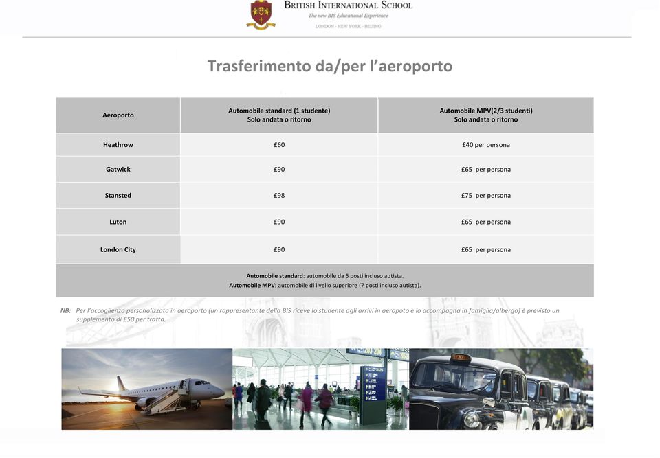 automobile da 5 posti incluso autista. Automobile MPV: automobile di livello superiore (7 posti incluso autista).