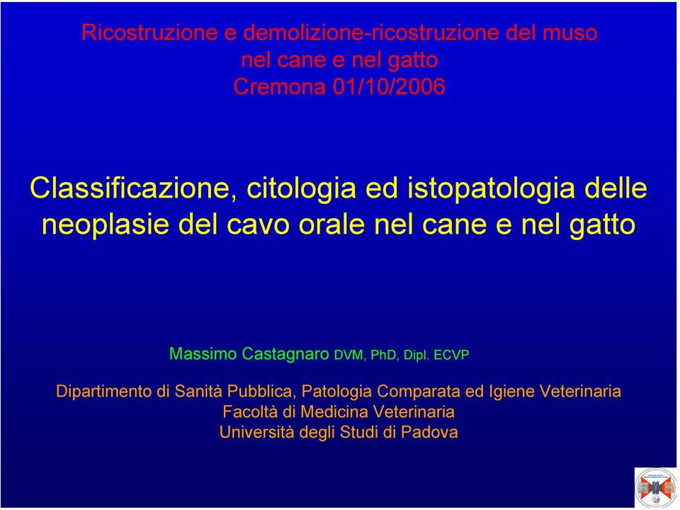 gatto Massimo Castagnaro DVM, PhD, Dipl.