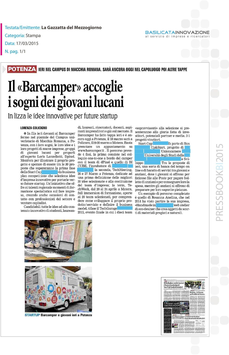 Stampa : 7/03/205 Diffusione: