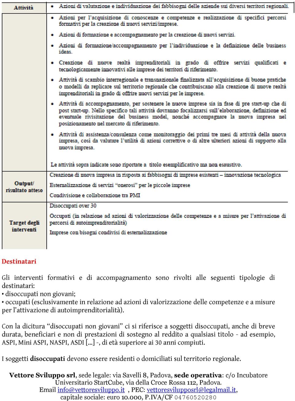 Con la dicitura disoccupati non giovani ci si riferisce a soggetti disoccupati, anche di breve durata, beneficiari e non di prestazioni di sostegno al