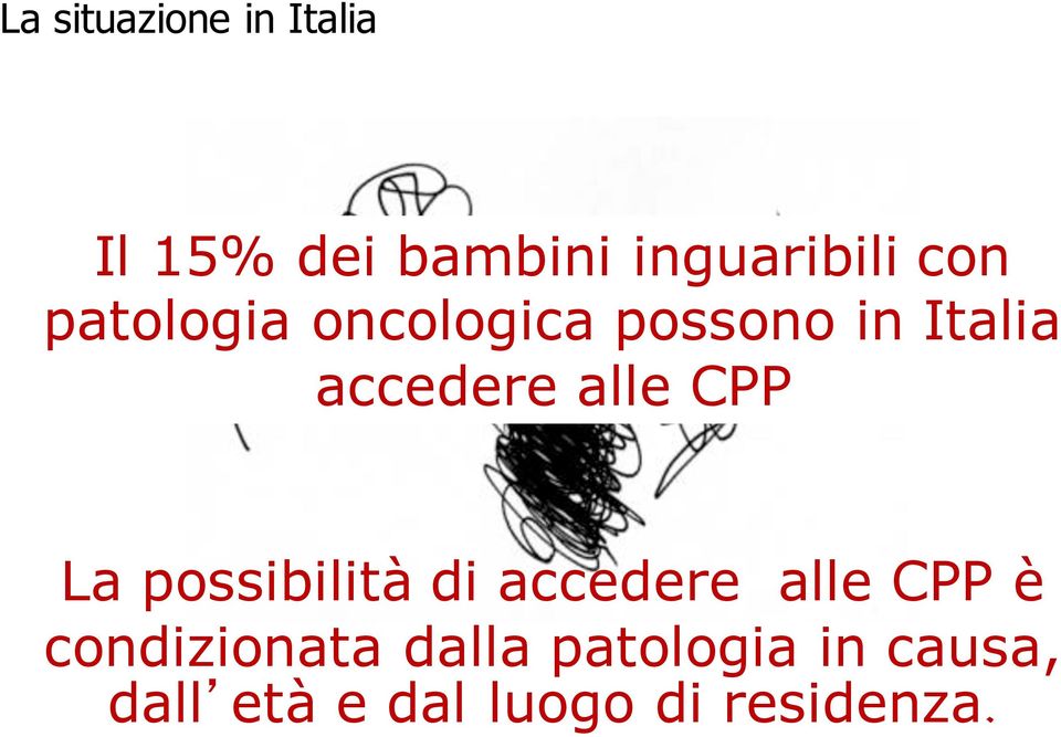 Italia alle Cure accedere Palliative alle Pediatriche.