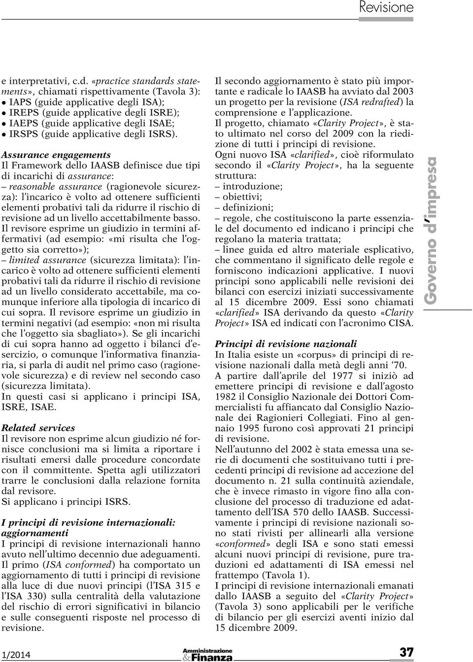 applicative degli ISRS).