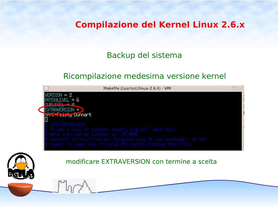 versione kernel