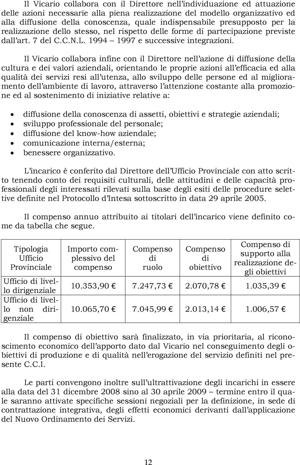 Il Vicario collabora infine con il Direttore nell azione di diffusione della cultura e dei valori aziendali, orientando le proprie azioni all efficacia ed alla qualità dei servizi resi all utenza,