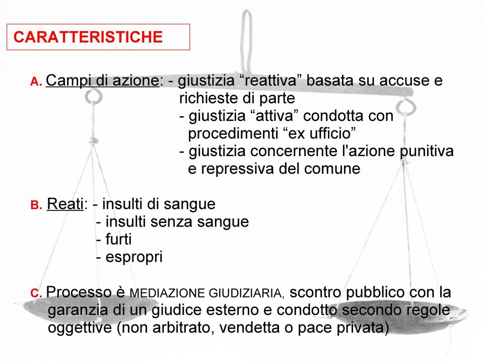 ex ufficio - giustizia concernente l'azione punitiva e repressiva del comune Reati: - insulti di sangue - insulti