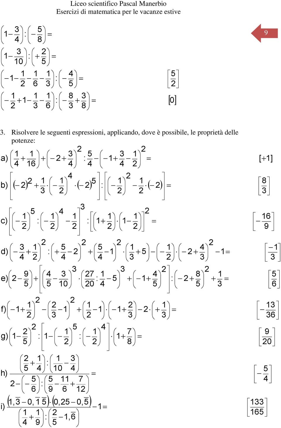 possibile le proprietà delle