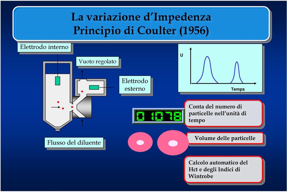 nell unità di di tempo tempo Flusso Flussodel del diluente Volume Volume delle delle particelle