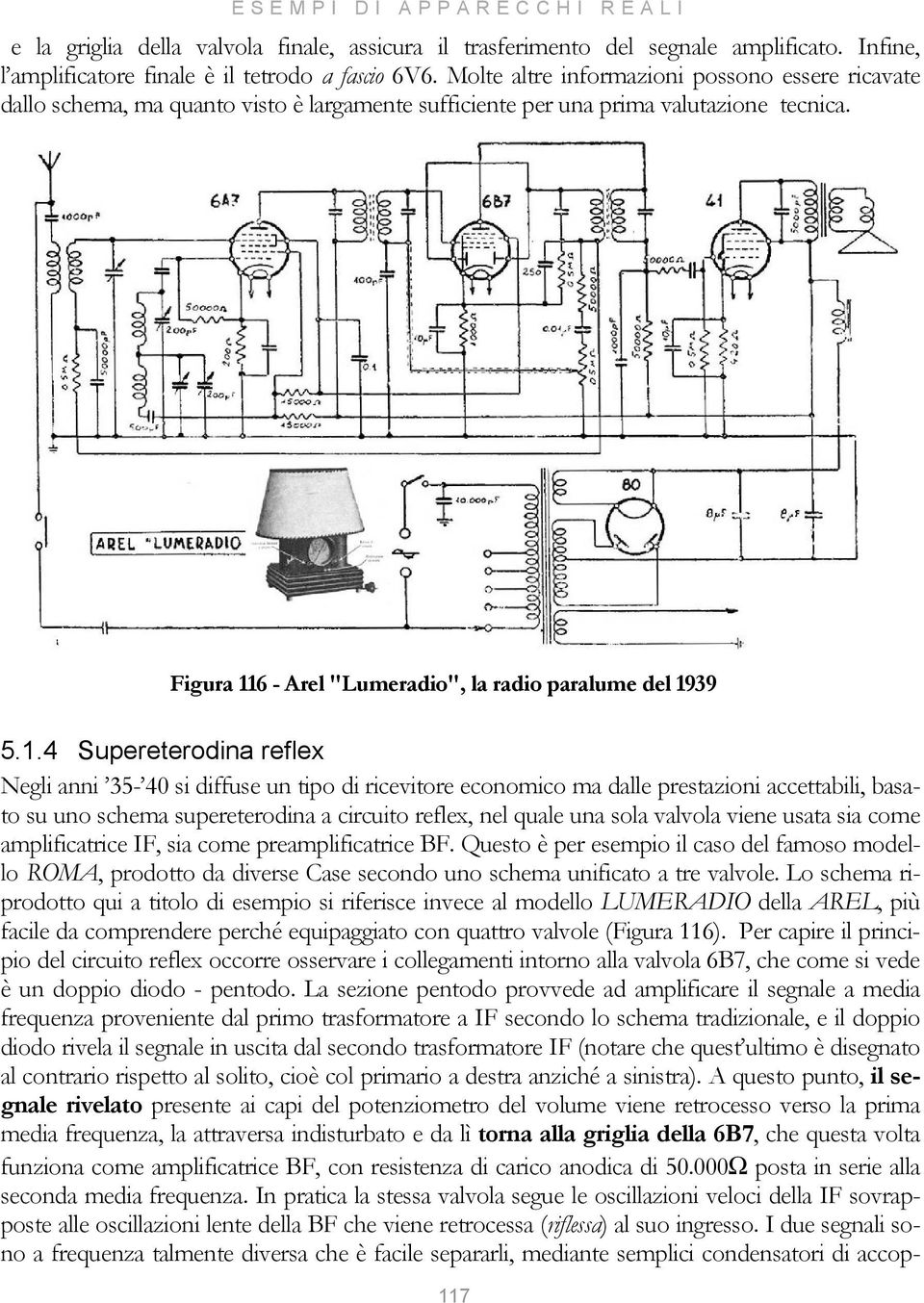 1.4 Supereterodina reflex Negli anni 35-40 si diffuse un tipo di ricevitore economico ma dalle prestazioni accettabili, basato su uno schema supereterodina a circuito reflex, nel quale una sola
