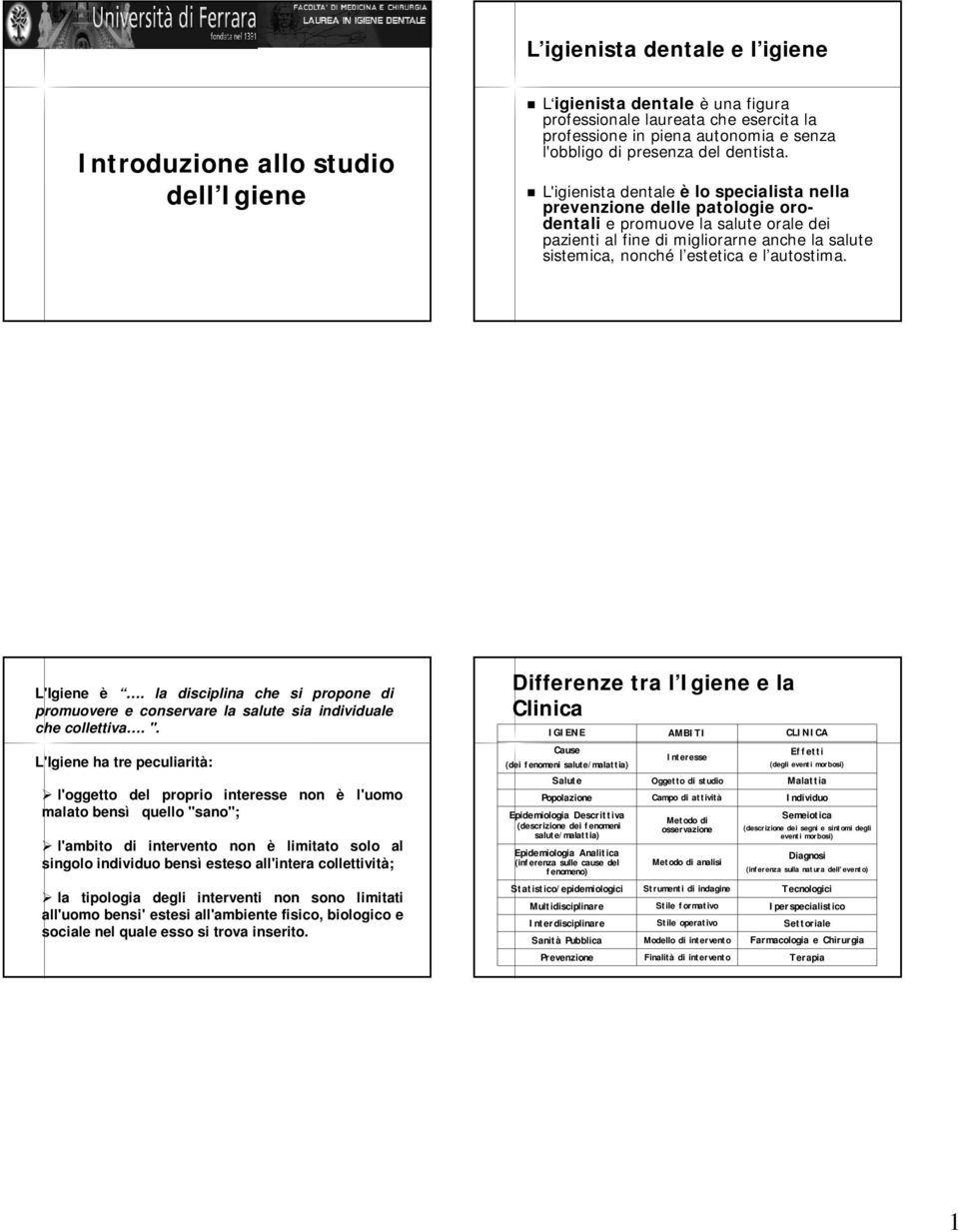 L'igienista dentale è lo specialista nella prevenzione delle patologie orodentali e promuove la salute orale dei pazienti al fine di migliorarne anche la salute sistemica, nonché l estetica e l