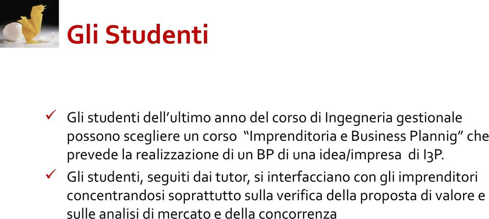 idea/impresa di I3P.