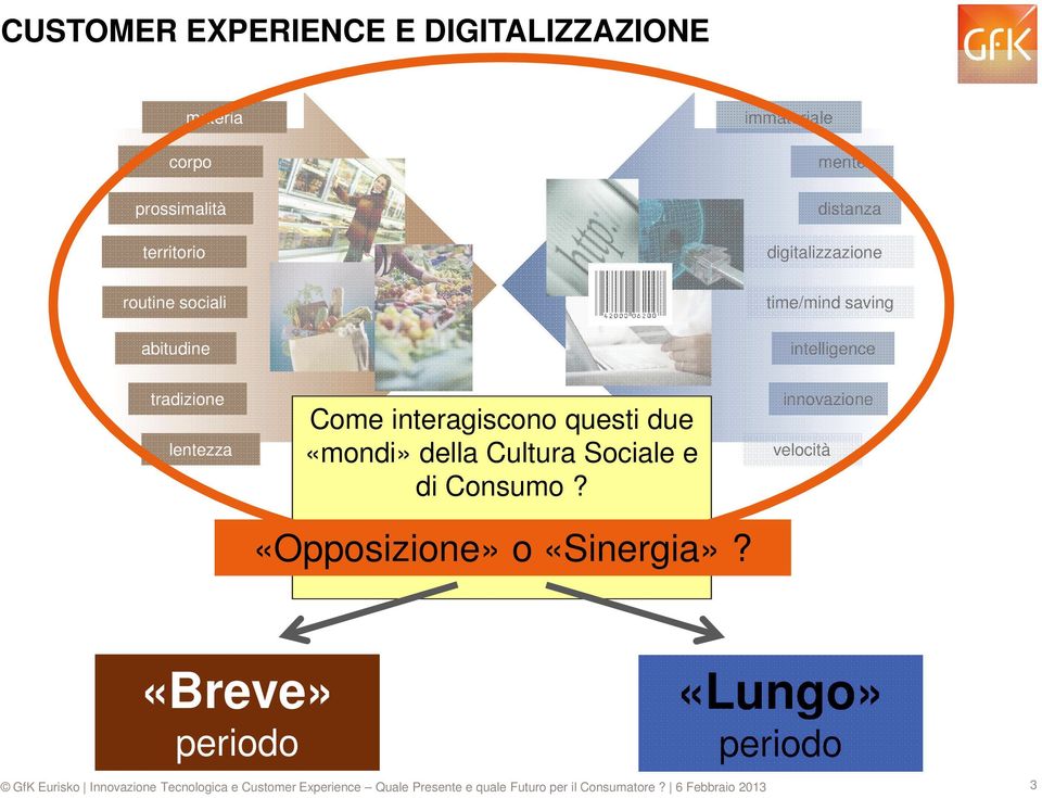 tradizione lentezza Come interagiscono questi due «mondi» della Cultura Sociale e di