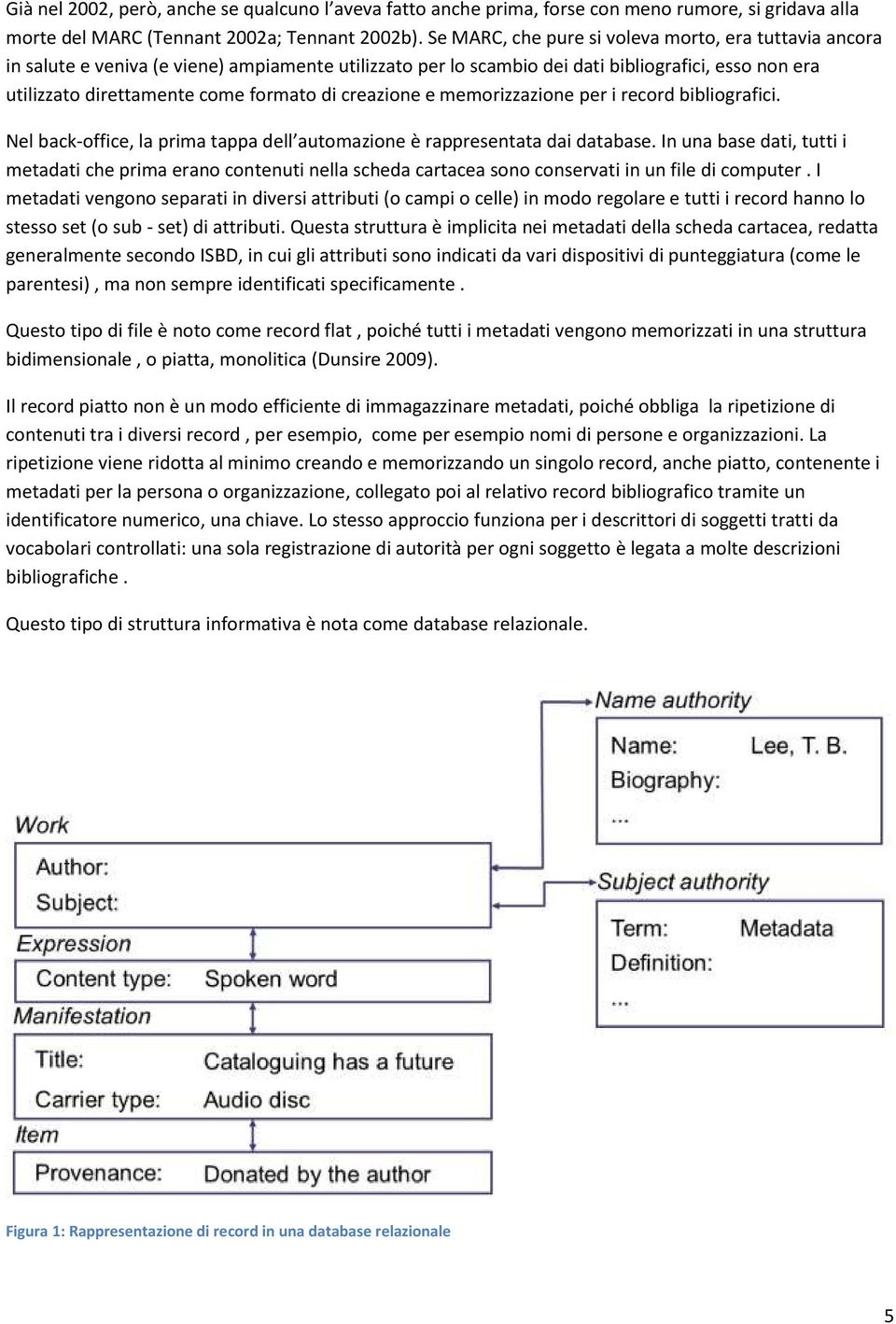 creazione e memorizzazione per i record bibliografici. Nel back-office, la prima tappa dell automazione è rappresentata dai database.