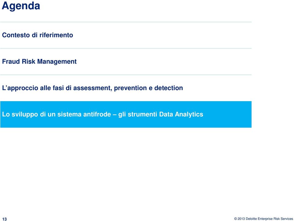 assessment, prevention e detection Lo