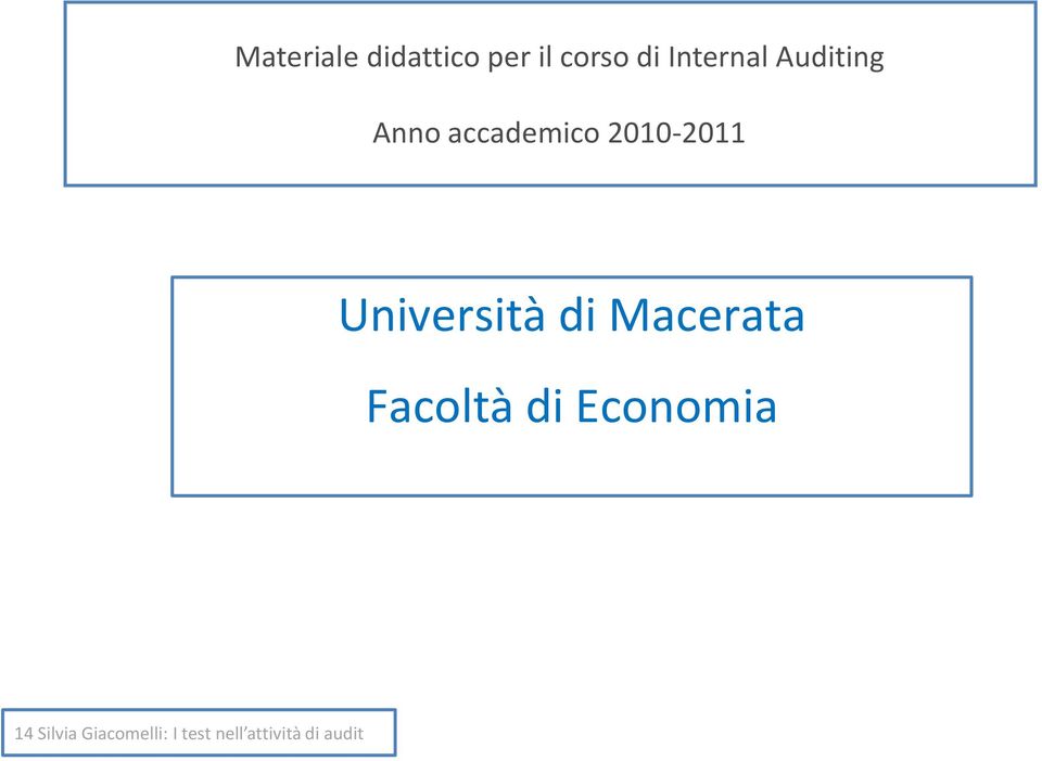 Anno accademico 2010-2011