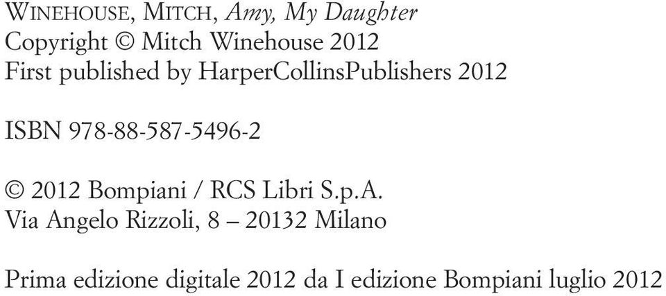 978-88-587-5496-2 2012 Bompiani / RCS Libri S.p.A.