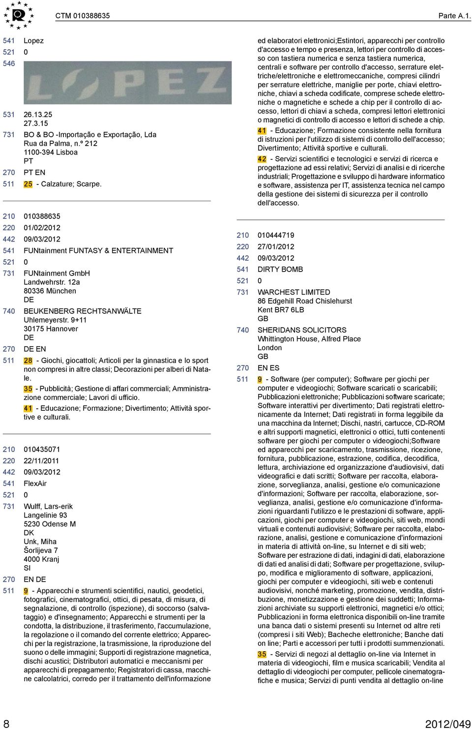 controllo d'accesso, serrature elettriche/elettroniche e elettromeccaniche, compresi cilindri per serrature elettriche, maniglie per porte, chiavi elettroniche, chiavi a scheda codificate, comprese