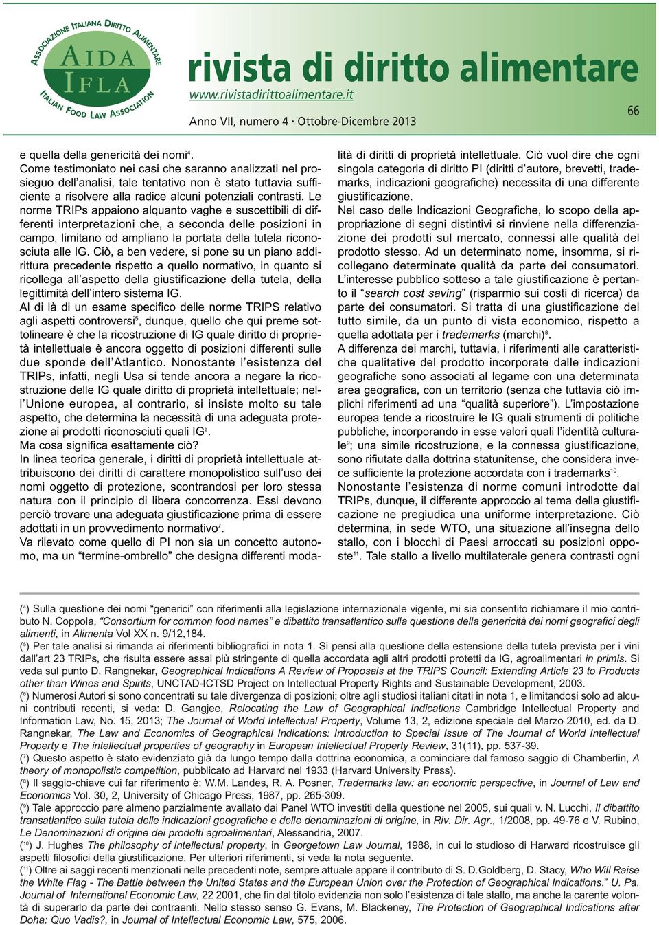 Le norme TRIPs appaiono alquanto vaghe e suscettibili di differenti interpretazioni che, a seconda delle posizioni in campo, limitano od ampliano la portata della tutela riconosciuta alle IG.