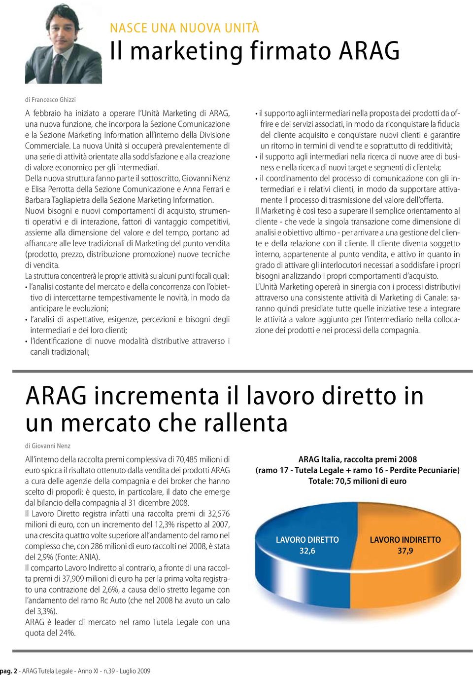 La nuova Unità si occuperà prevalentemente di una serie di attività orientate alla soddisfazione e alla creazione di valore economico per gli intermediari.