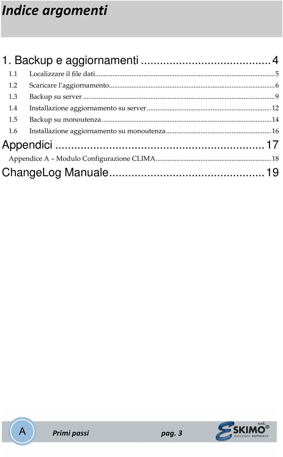 4 Installazione aggiornamento su server...12 1.5 Backup su monoutenza...14 1.
