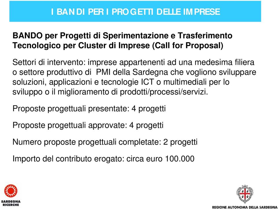 applicazioni e tecnologie ICT o multimediali per lo sviluppo o il miglioramento di prodotti/processi/servizi.