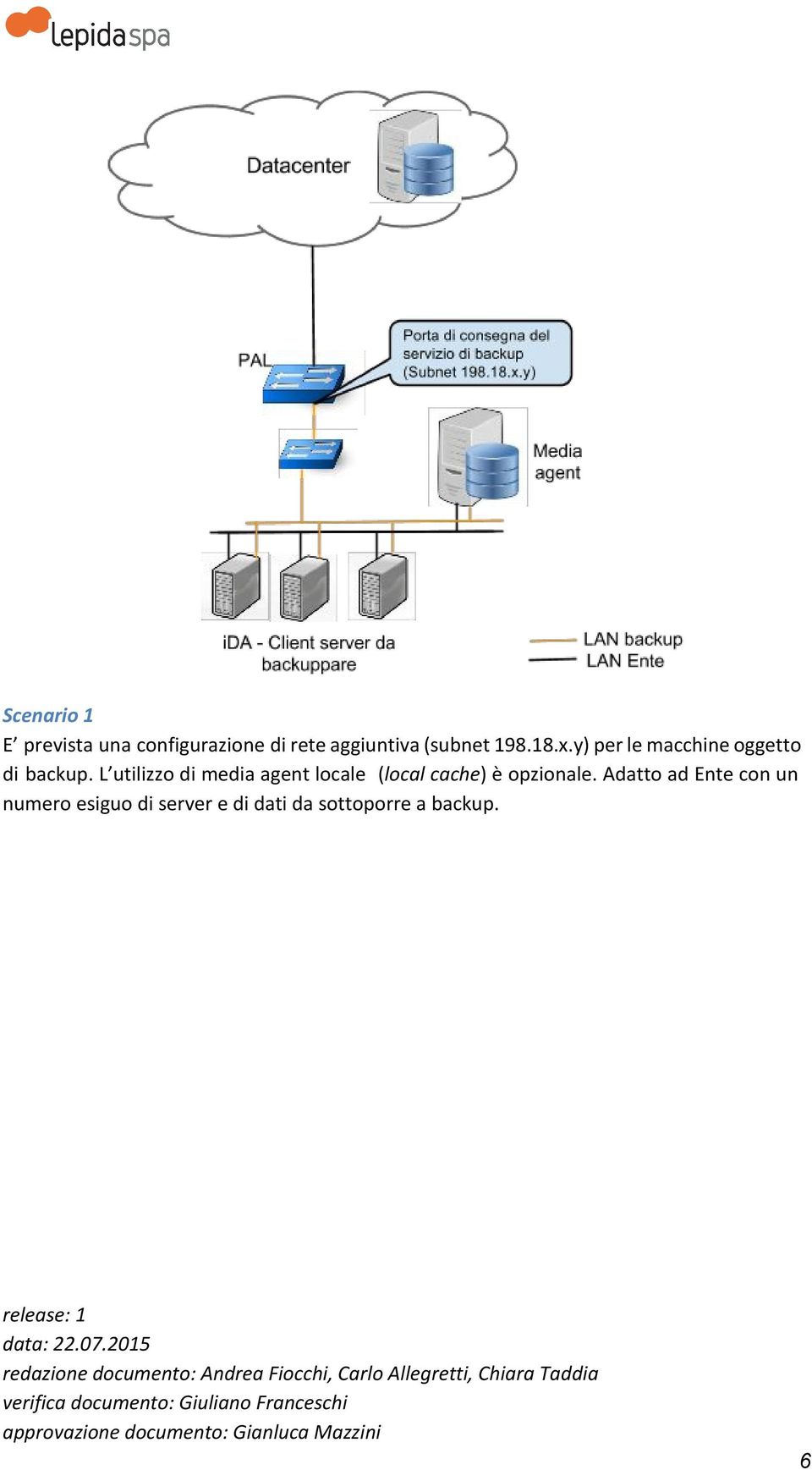 L utilizzo di media agent locale ( local cache ) è opzionale.