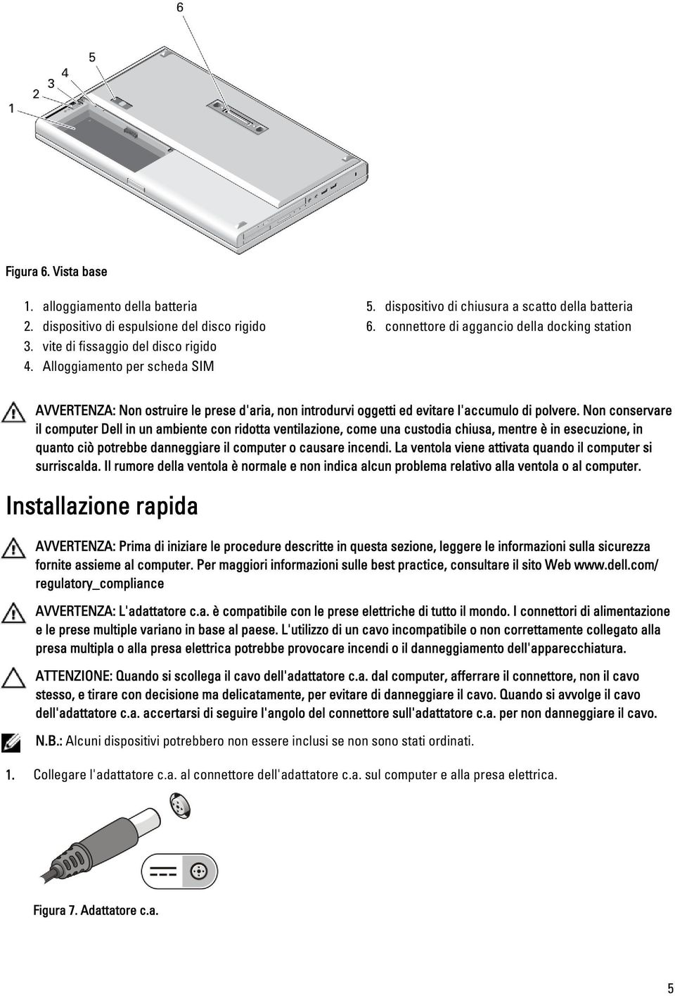 Non conservare il computer Dell in un ambiente con ridotta ventilazione, come una custodia chiusa, mentre è in esecuzione, in quanto ciò potrebbe danneggiare il computer o causare incendi.