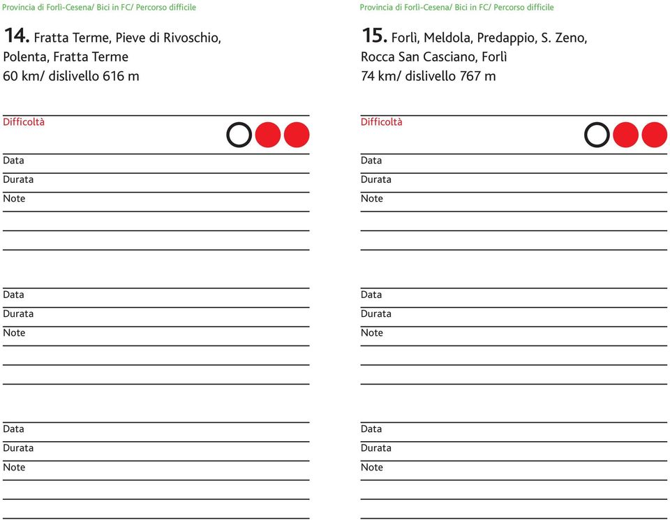 m Provincia di Forlì-Cesena/ Bici in FC/ Percorso difficile 15.