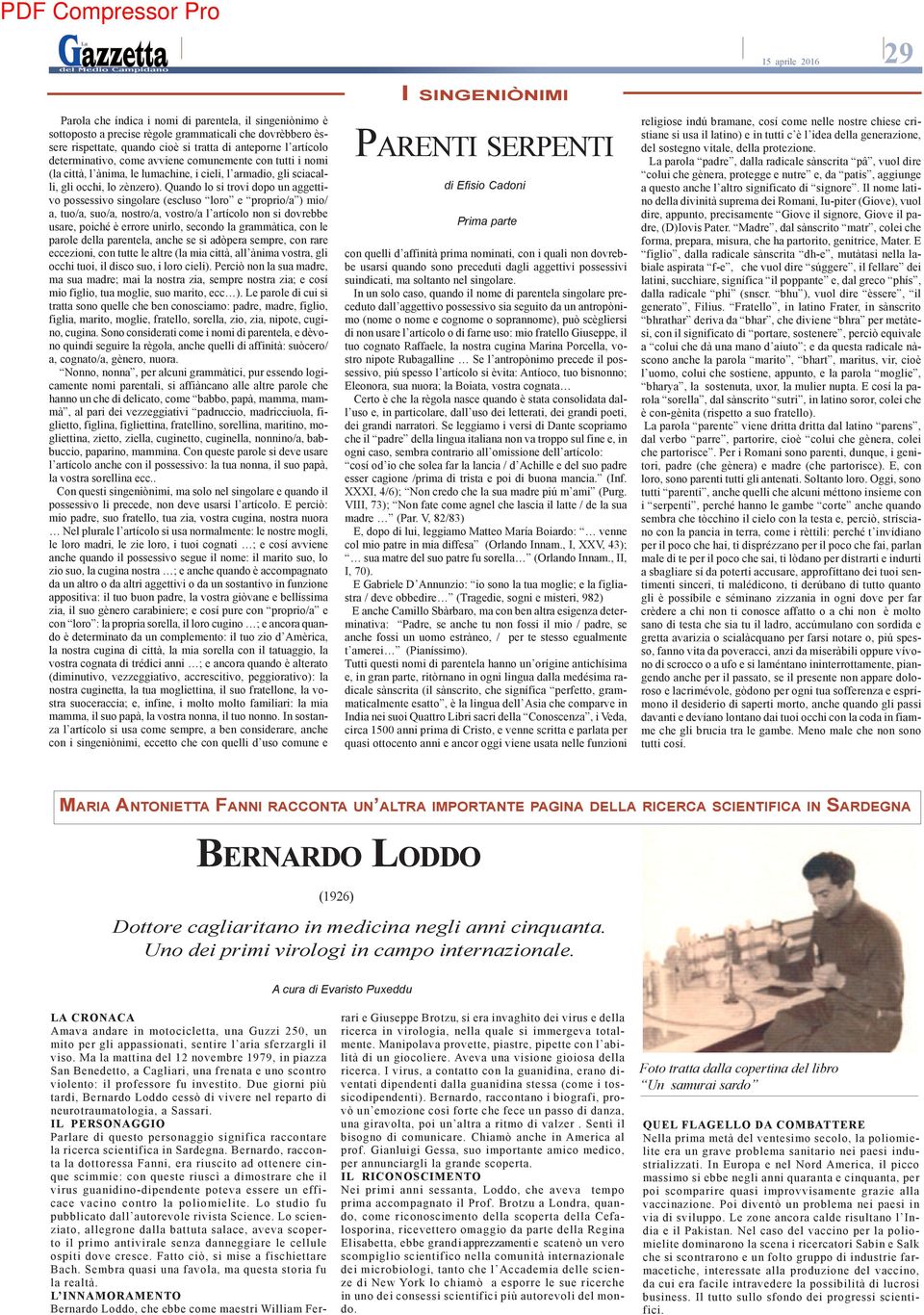 Quando lo si trovi dopo un aggettivo possessivo singolare (escluso loro e proprio/a ) mio/ a, tuo/a, suo/a, nostro/a, vostro/a l artícolo non si dovrebbe usare, poiché è errore unirlo, secondo la