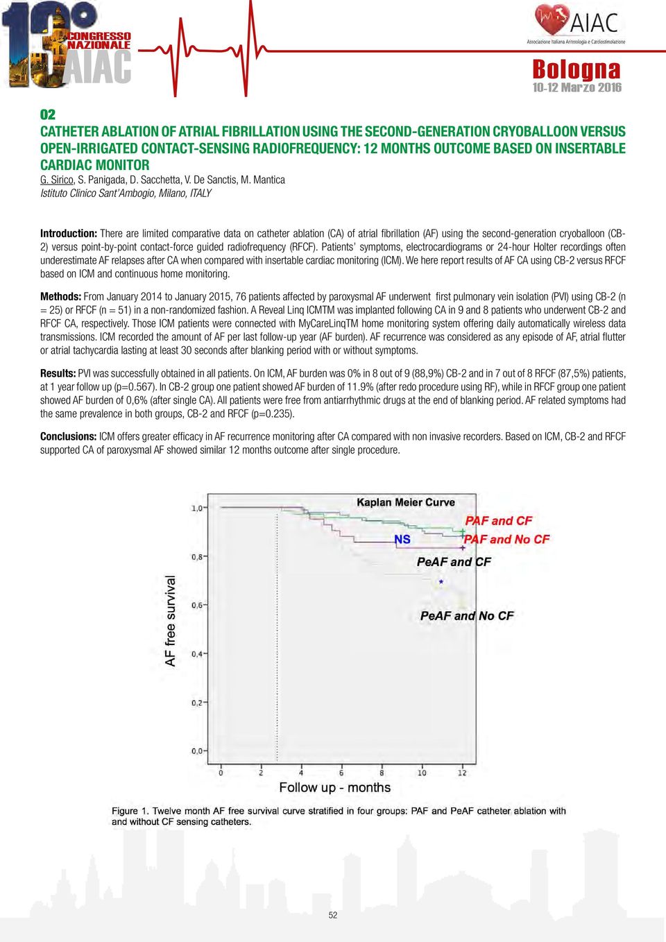 Mantica Istituto Clinico Sant Ambogio, Milano, ITALY Introduction: There are limited comparative data on catheter ablation (CA) of atrial fibrillation (AF) using the second-generation cryoballoon