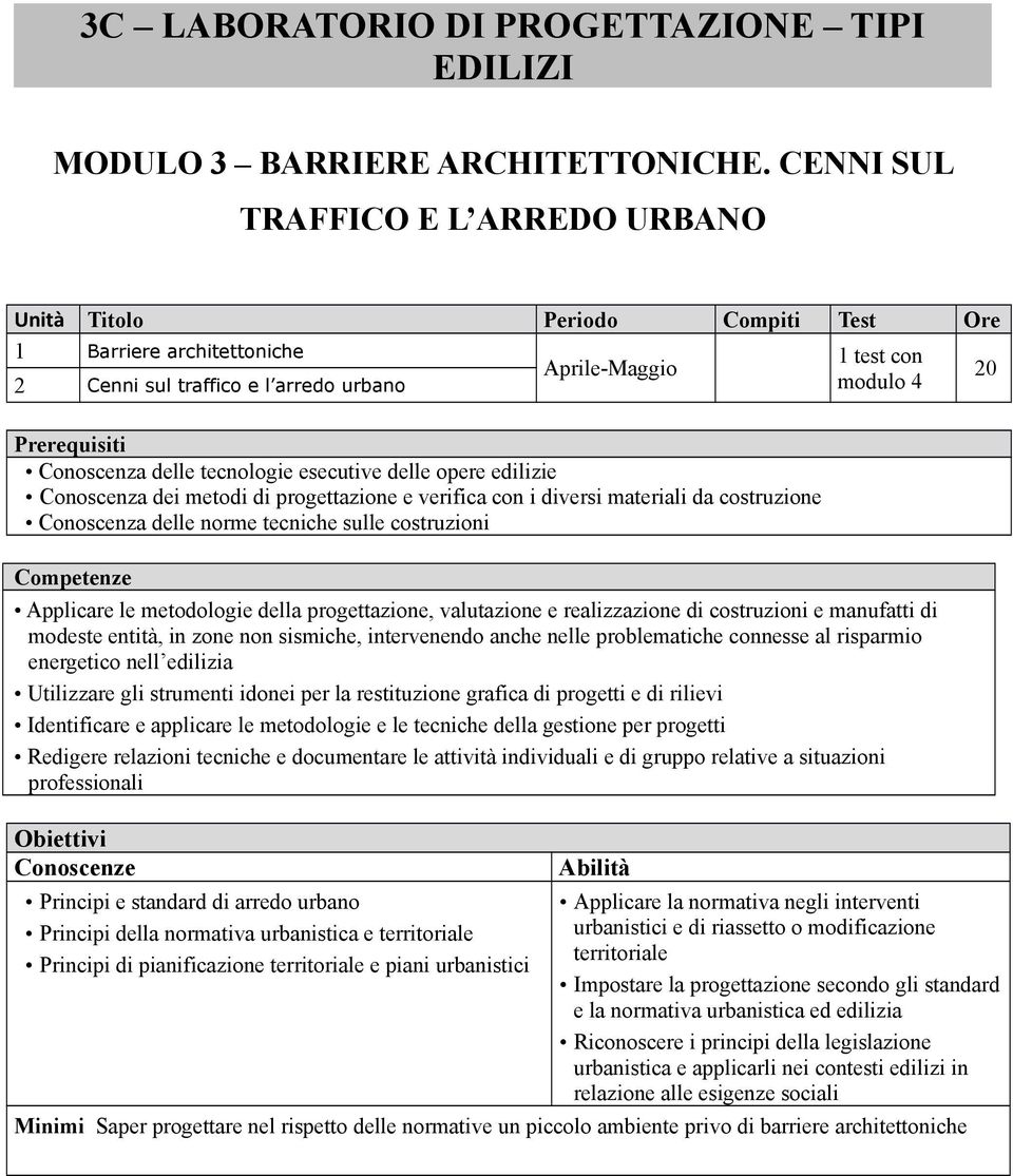 materiali da costruzione Conoscenza delle norme tecniche sulle costruzioni energetico nell edilizia Utilizzare gli strumenti idonei per la restituzione grafica di progetti e di rilievi Identificare e