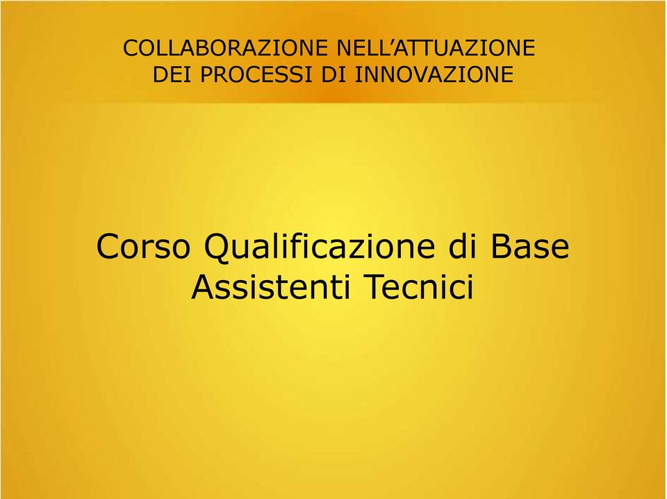 INNOVAZIONE Corso