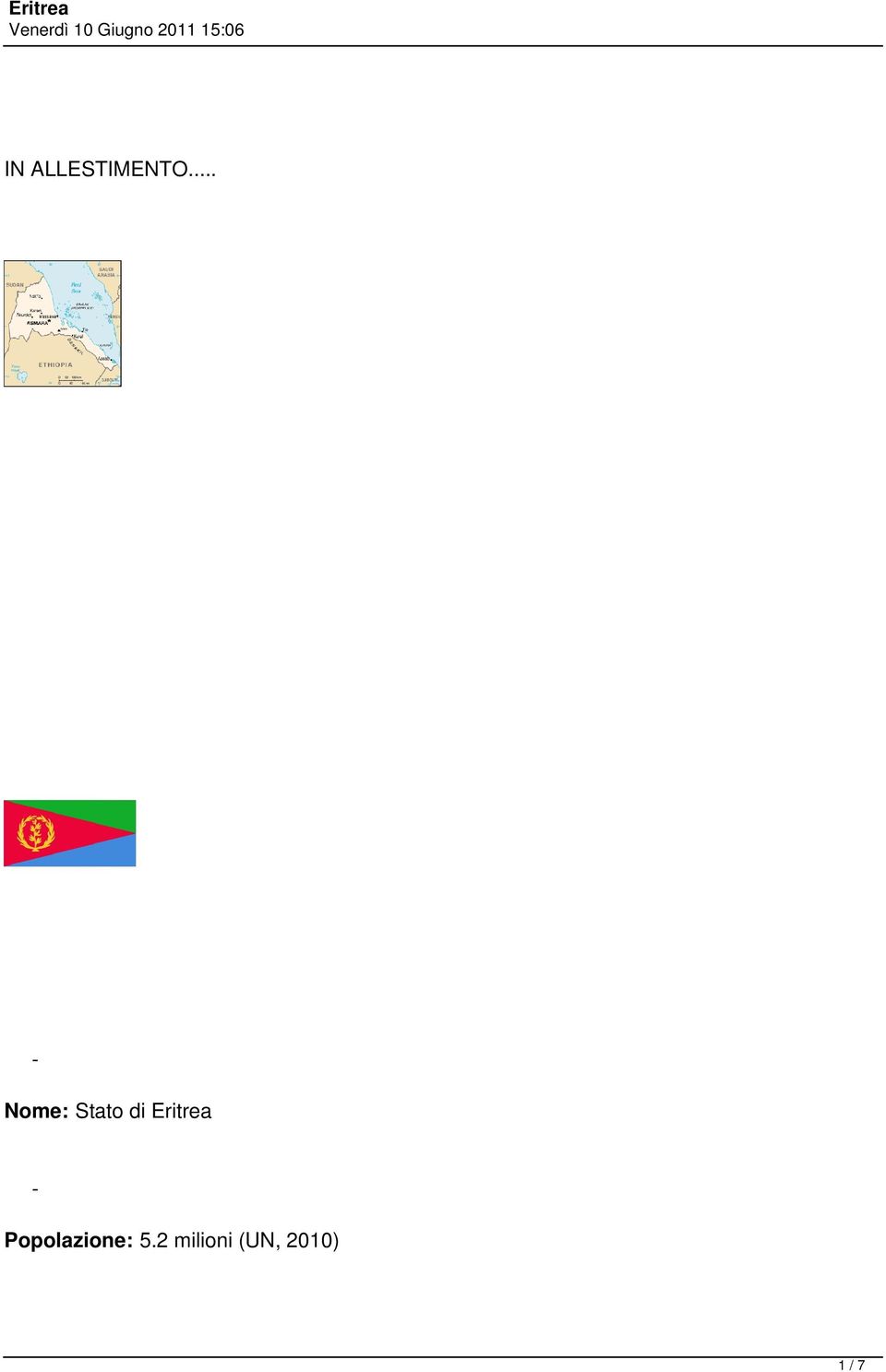Eritrea Popolazione: