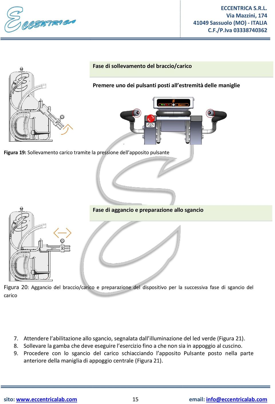 Attendere l abilitazione allo sgancio, segnalata dall illuminazione del led verde (Figura 21). 8.