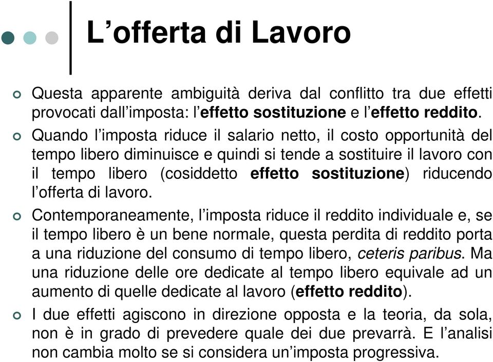 offerta di lavoro.