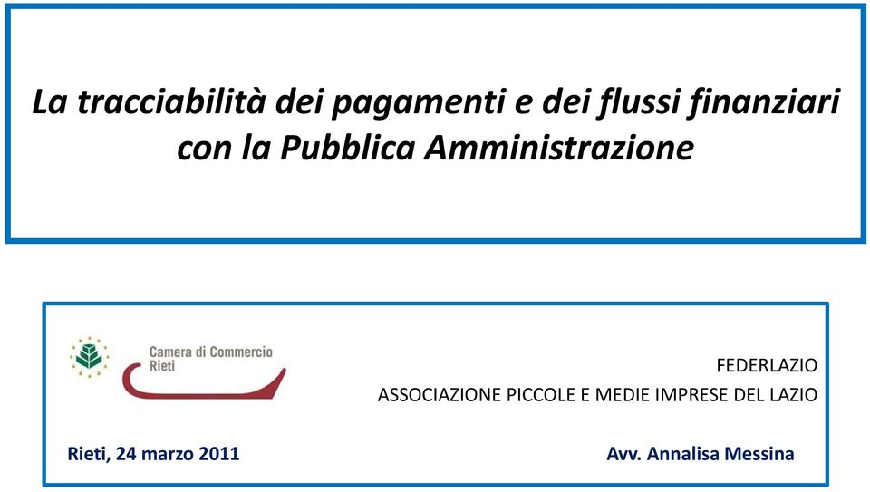 FEDERLAZIO ASSOCIAZIONE PICCOLE E MEDIE