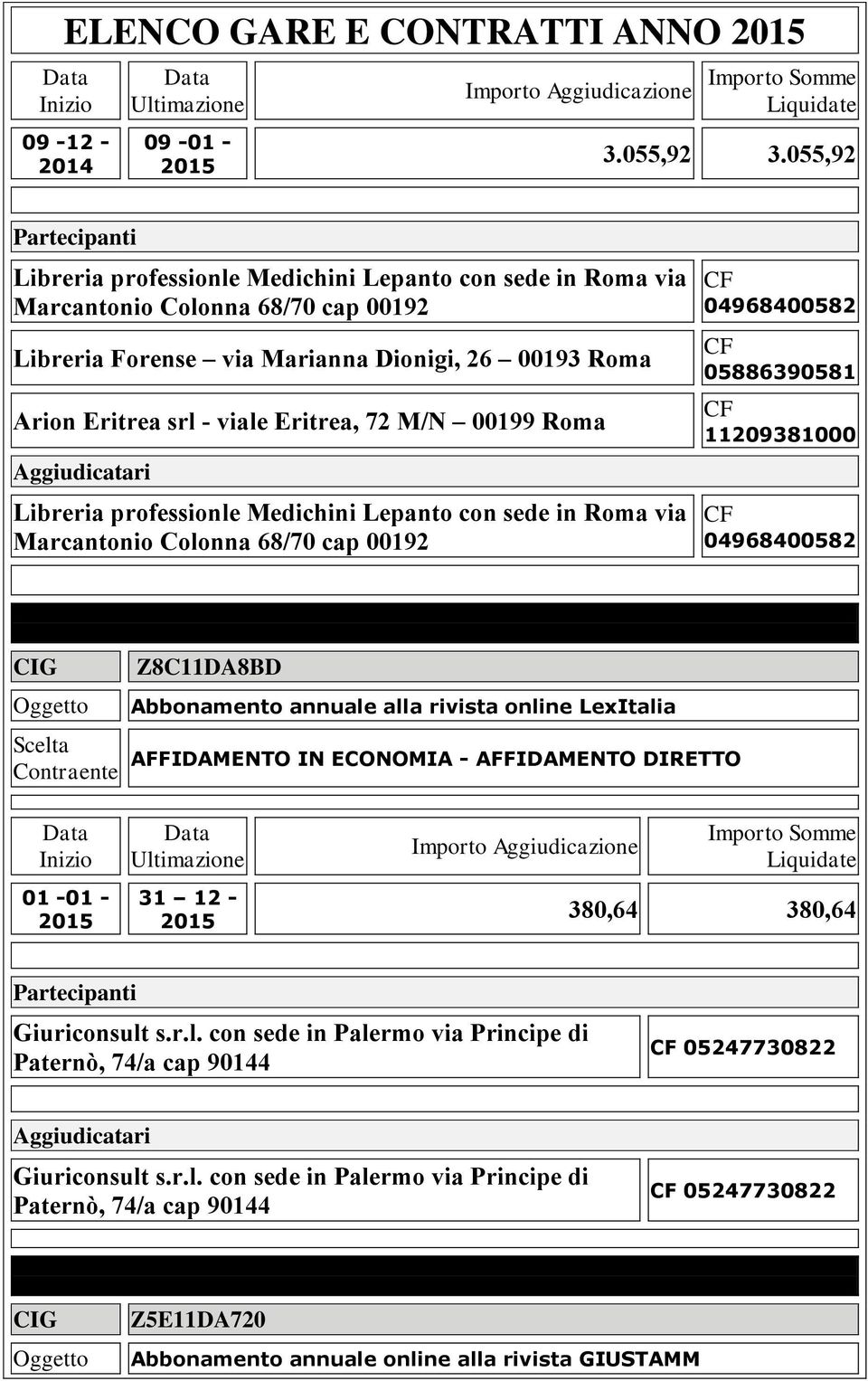 Eritrea, 72 M/N 00199 Roma Libreria professionle Medichini Lepanto con sede in Roma via Marcantonio Colonna 68/70 cap 00192 04968400582 05886390581 11209381000 04968400582 Z8C11DA8BD