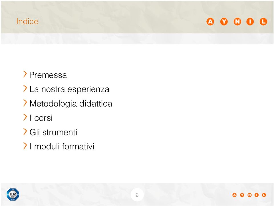 didattica I corsi Gli