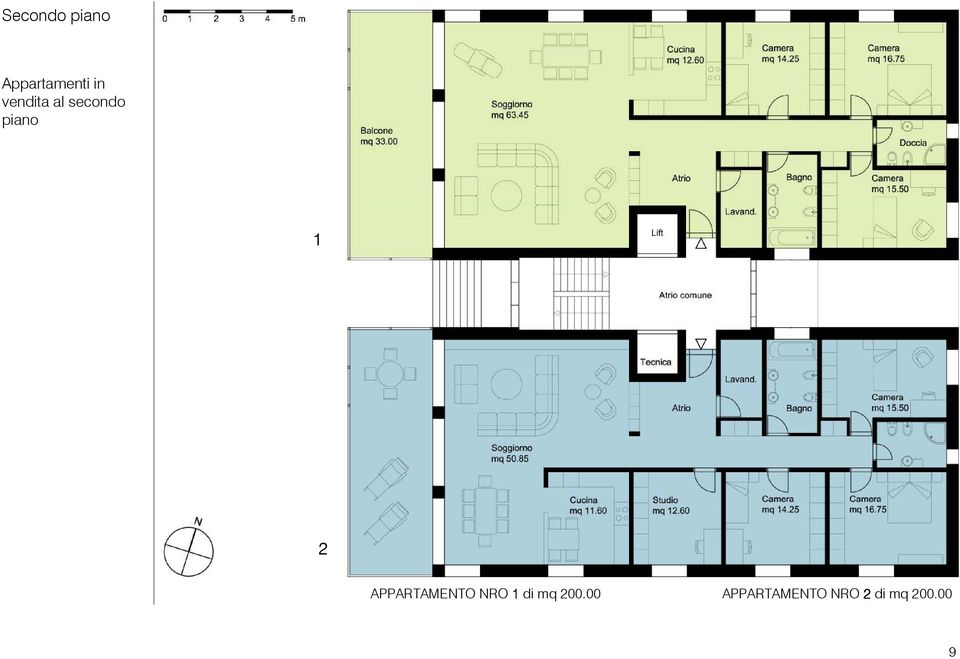 APPARTAMENTO NRO 1 di mq 200.