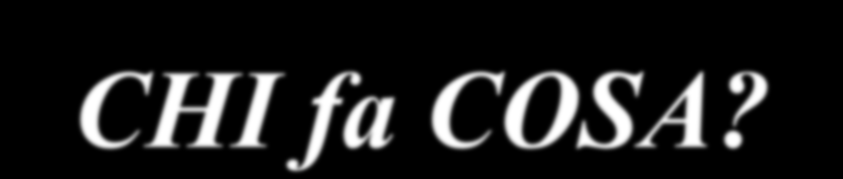 CHI fa COSA? Artt. 33, co 2, lett. g) e 40 DI n.