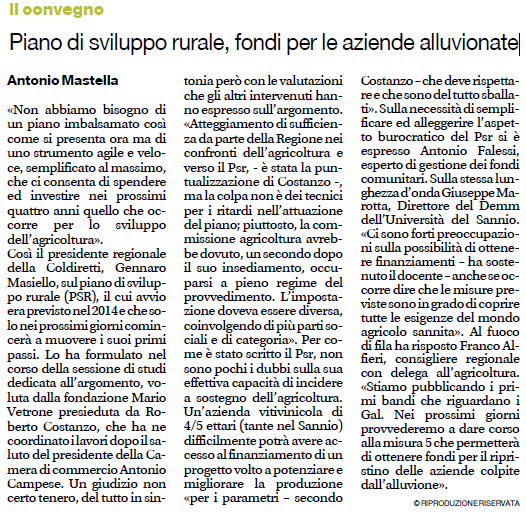 RASSEGNA STAMPA UNISANNIO