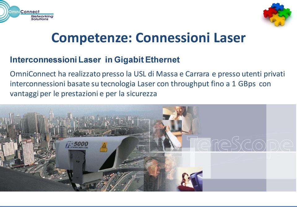 presso utenti privati interconnessioni basate su tecnologia Laser con