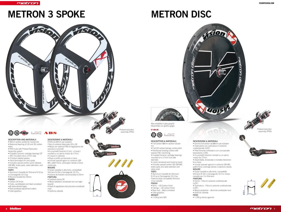 wheels bag Aluminum Cassette for Shimano 9-10 sp or Campagnolo 10-11sp Recommended tire 23mm Carbon 3K finish Hubs, sandblasted and black anodized with laser-etched logos.