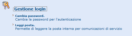 1.2 Menu utente Una volta che l'utente è stato validato viene visualizzato il pannello con la lista delle operazioni permesse: Una volta effettuato il