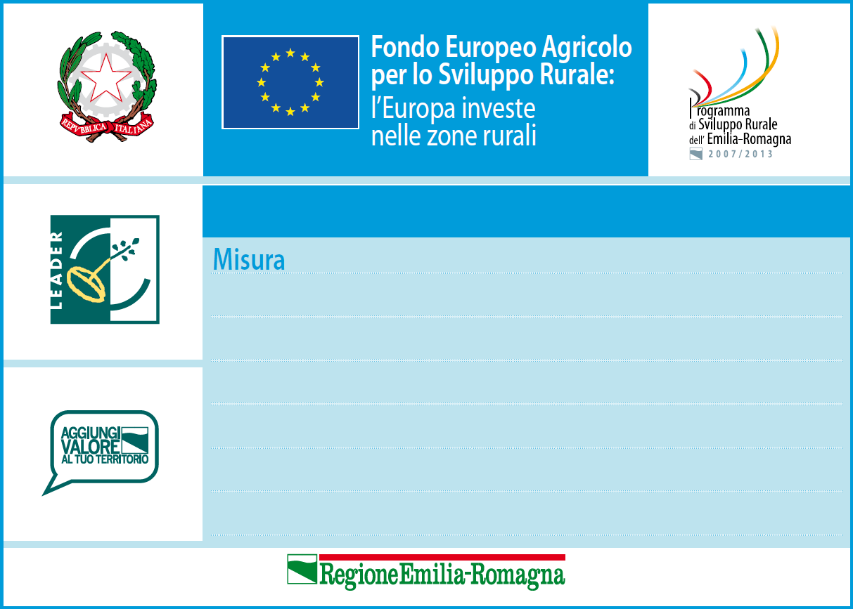 Nel caso di misure e interventi finanziati dall Asse 4 dovranno essere indicati altresì il logo Leader dell Unione Europea ed il relativo segno grafico regionale.