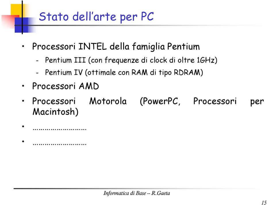 1GHz) Pentium IV (ottimale con RAM di tipo RDRAM)