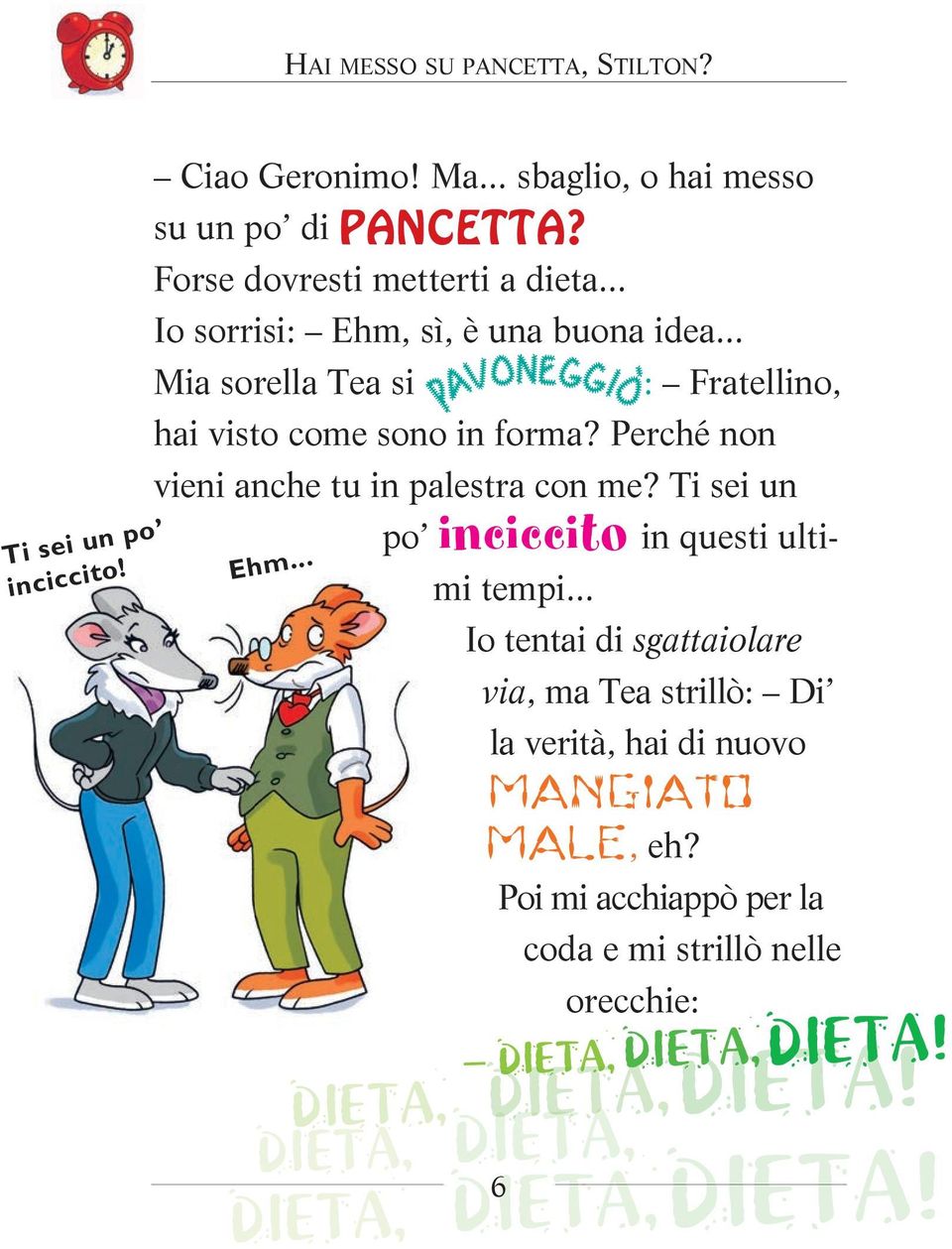 Ti sei un Ehm... DIETA, DIETA, PAVONEGGIÒ po inciccito in questi ultimi tempi.