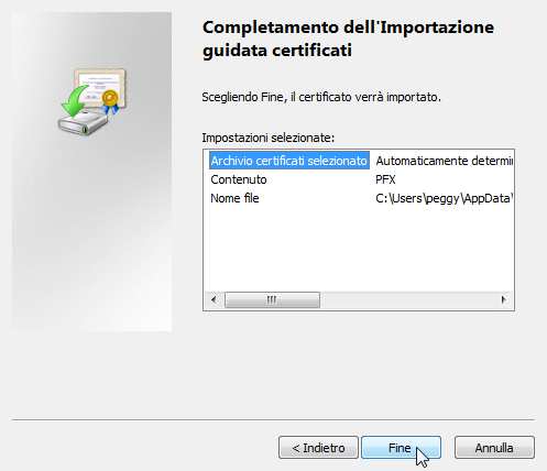 Alla prima installazione di un certificato ASI vi verrà pertanto presentato un messaggio simile a quello di seguito