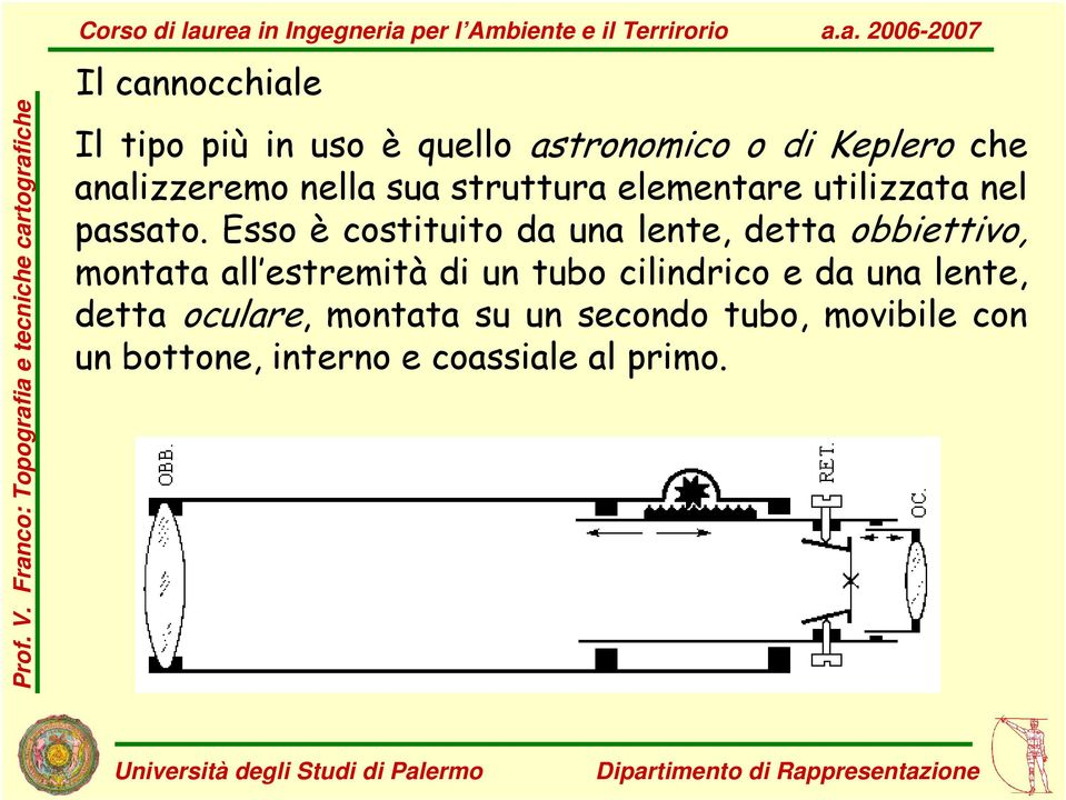 quello astronomico o di Keplero che analizzeremo nella sua struttura elementare utilizzata nel passato.