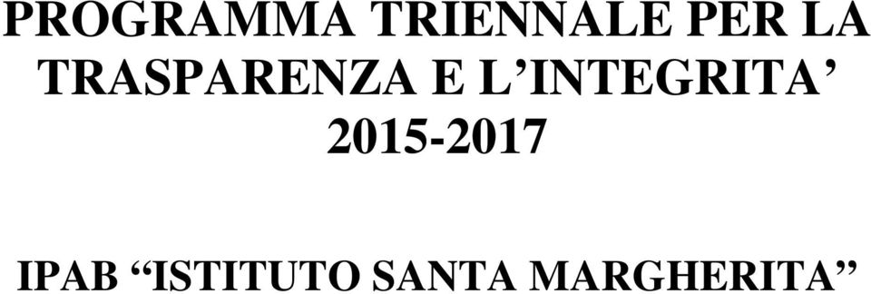 INTEGRITA 2015-2017